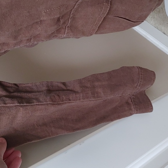 ESPRIT Brown military army style boho fall high colar jacket pockets long Sleeve - Picture 6 of 10